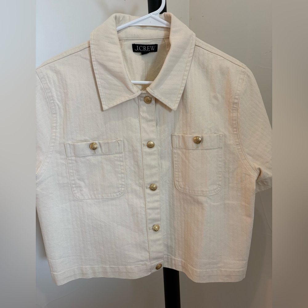 J. Crew Light Tan Button-Up Shirt